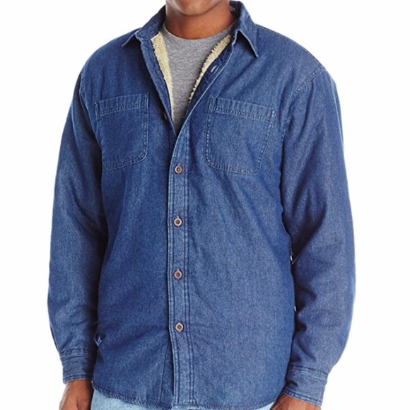 Wrangler Other - Wrangler Long Sleeve Sherpa Lined Denim Shirt